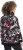 Ulla Popken Ribbon Print Turtleneck Sweatshirt Black - Naisten hupparit ja collegepaidat isot koot - 