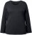 Ulla Popken Basic Round Neck Long Sleeve Slim Fit Cotton Tee Black - T-paidat - 