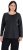 Ulla Popken Basic Round Neck Long Sleeve Slim Fit Cotton Tee Black - T-paidat - 