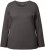 Ulla Popken Basic Round Neck Long Sleeve Slim Fit Cotton Tee Graphite Grey - T-paidat - 