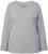Ulla Popken Basic Round Neck Long Sleeve Slim Fit Cotton Tee Light Grey Melange - T-paidat - 