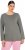Ulla Popken Basic Round Neck Long Sleeve Slim Fit Cotton Tee Grey - T-paidat - 