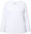 Ulla Popken Basic Round Neck Long Sleeve Slim Fit Cotton Tee Snow White - Naisten hameet isot koot - 