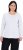 Ulla Popken Basic Round Neck Long Sleeve Slim Fit Cotton Tee Snow White - Naisten hameet isot koot - 