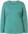 Ulla Popken Basic Round Neck Long Sleeve Slim Fit Cotton Tee Green - T-paidat - 