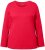 Ulla Popken Basic Round Neck Long Sleeve Slim Fit Cotton Tee Red - T-paidat - 