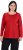 Ulla Popken Basic Round Neck Long Sleeve Slim Fit Cotton Tee Salsa Red - T-paidat - 