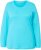Ulla Popken Basic Round Neck Long Sleeve Slim Fit Cotton Tee Deep Aqua - T-paidat - 