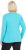 Ulla Popken Basic Round Neck Long Sleeve Slim Fit Cotton Tee Deep Aqua - T-paidat - 