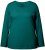 Ulla Popken Basic Round Neck Long Sleeve Slim Fit Cotton Tee Teal Green - T-paidat - 