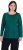 Ulla Popken Basic Round Neck Long Sleeve Slim Fit Cotton Tee Teal Green - T-paidat - 
