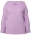Ulla Popken Basic Round Neck Long Sleeve Slim Fit Cotton Tee Lavender - T-paidat - 