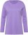 Ulla Popken Basic Round Neck Long Sleeve Slim Fit Cotton Tee Pale Lilac - T-paidat - 