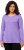 Ulla Popken Basic Round Neck Long Sleeve Slim Fit Cotton Tee Pale Lilac - T-paidat - 