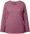 Ulla Popken Basic Round Neck Long Sleeve Slim Fit Cotton Tee Dark Rose - T-paidat - 