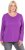 Ulla Popken Basic Round Neck Long Sleeve Slim Fit Cotton Tee Purple - T-paidat - 