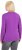 Ulla Popken Basic Round Neck Long Sleeve Slim Fit Cotton Tee Purple - T-paidat - 