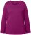 Ulla Popken Basic Round Neck Long Sleeve Slim Fit Cotton Tee Berry - T-paidat - 