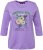 Ulla Popken Horticultural Graphic Floral Tee Pale Lilac - Painetut T-paidat naisille - 