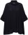 Ulla Popken Sparkling Draped Collared Tee Navy Blue - Painetut T-paidat naisille - 