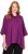 Ulla Popken Sparkling Draped Collared Tee Mulberry - Painetut T-paidat naisille - 