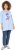 Ulla Popken Floral Motif 3/4 Sleeve Tunic Tee Light Blue - Painetut T-paidat naisille - 