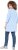 Ulla Popken Floral Motif 3/4 Sleeve Tunic Tee Light Blue - Painetut T-paidat naisille - 
