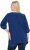 Ulla Popken Embroidered Detail 3/4 Sleeve Tee Dark Blue - Painetut T-paidat naisille - 