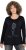 Ulla Popken Holiday Long Sleeve Graphic Tee Black - Painetut T-paidat naisille - 