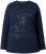 Ulla Popken Holiday Long Sleeve Graphic Tee Navy Blue - Painetut T-paidat naisille - 