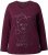 Ulla Popken Holiday Long Sleeve Graphic Tee Plum - Painetut T-paidat naisille - 