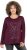 Ulla Popken Holiday Long Sleeve Graphic Tee Plum - Painetut T-paidat naisille - 