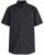 Motley Denim Zagreb Lyhythihainen Kauluspaita Tummanharmaa - Kauluspaidat - Miesten isot kauluspaidat 2XL – 8XL