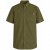 Motley Denim Zagreb Lyhythihainen Kauluspaita Tumma khaki - Kauluspaidat - Miesten isot kauluspaidat 2XL – 8XL