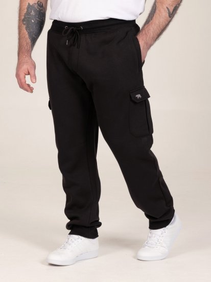 D555 Dexter 1 Cargo Jogger With Bear Embroidery Musta - Collegehousut ja collegeshortsit - Miesten Isot collegehousut ja collegeshortsit