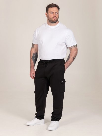 D555 Dexter 1 Cargo Jogger With Bear Embroidery TALL Musta - TALL collegehousut - TALL-collegehousut pitkille