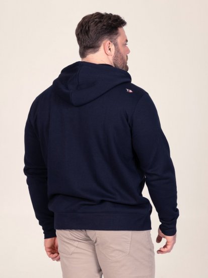D555 Hector Adventurer Printed Zip Through Hoody Tummansininen - Hupparit ja collegepaidat - Miesten hupparit ja collegepaidat isot koot