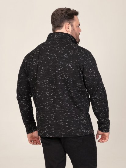 D555 Chandler Reno 1/4 Zip Neck Sweatshirt With Bear Logo Musta - Hupparit ja collegepaidat - Miesten hupparit ja collegepaidat isot koot