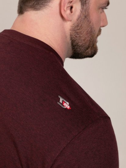 D555 Baldwin Grumpy Old Man Club Print Crew Neck T-shirt Burgundy/ Black Twist - T-paidat - Isot T-paidat 2XL – 14XL