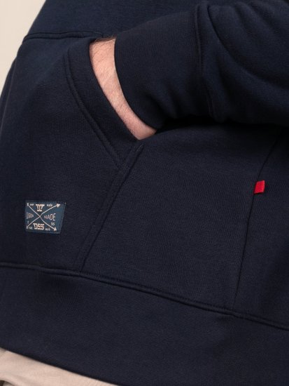 D555 Hector Adventurer Printed Zip Through Hoody Tummansininen - Hupparit ja collegepaidat - Miesten hupparit ja collegepaidat isot koot