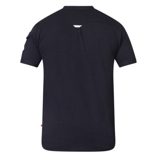 D555 Archer Collarless Shirt Black - Kauluspaidat - Miesten isot kauluspaidat 2XL – 8XL