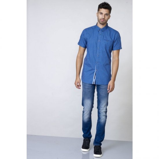 D555 Bobby Short Sleeve Shirt - Kauluspaidat - Miesten isot kauluspaidat 2XL – 8XL