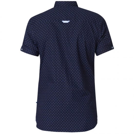 D555 Kurt Printed Short Sleeve Shirt - Kauluspaidat - Miesten isot kauluspaidat 2XL – 8XL