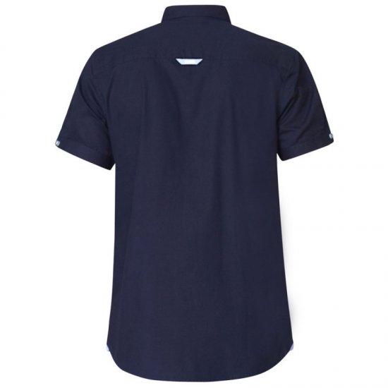 D555 Tim Short Sleeve Shirt Navy - Kauluspaidat - Miesten isot kauluspaidat 2XL – 8XL