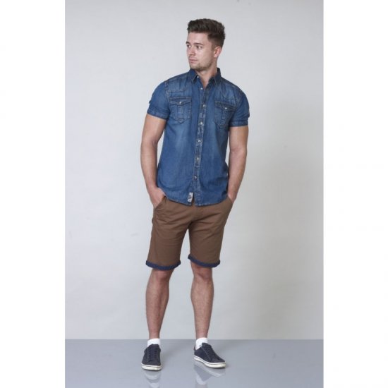 D555 Mike Denim Shirt - Kauluspaidat - Miesten isot kauluspaidat 2XL – 8XL