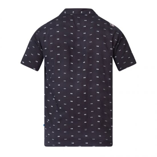 D555 Luciano Bowling Shirt Black - Kauluspaidat - Miesten isot kauluspaidat 2XL – 8XL