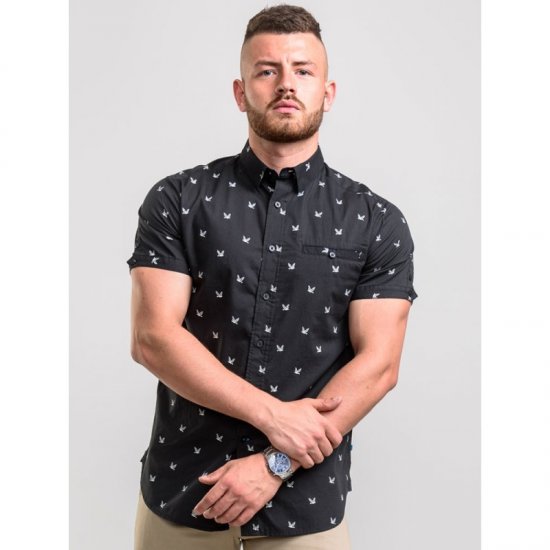 D555 Marley Shirt Black - Kauluspaidat - Miesten isot kauluspaidat 2XL – 8XL