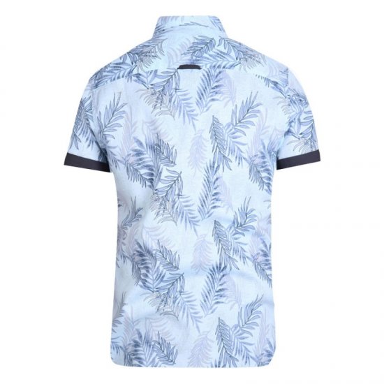 D555 Santana Hawaii Shirt Sky Blue - Kauluspaidat - Miesten isot kauluspaidat 2XL – 8XL