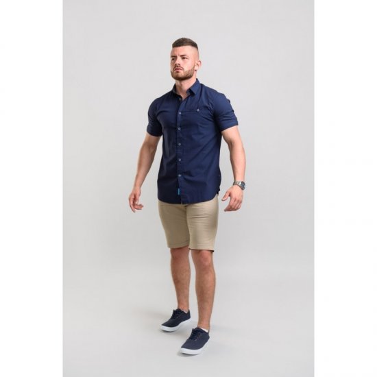 D555 Wesson Shirt Navy - Kauluspaidat - Miesten isot kauluspaidat 2XL – 8XL
