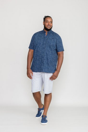 D555 FINDON Print Shirt - Kauluspaidat - Miesten isot kauluspaidat 2XL – 8XL